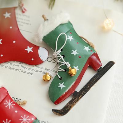 Iron Craft Christmas Ornament Hangging Boot Stocking and Hat Designs Christmas Decoration Delicate Handmade