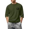 Herren-T-Shirt mit Rundhalsausschnitt, Dreiviertelärmeln, lässiges modisches Oberteil