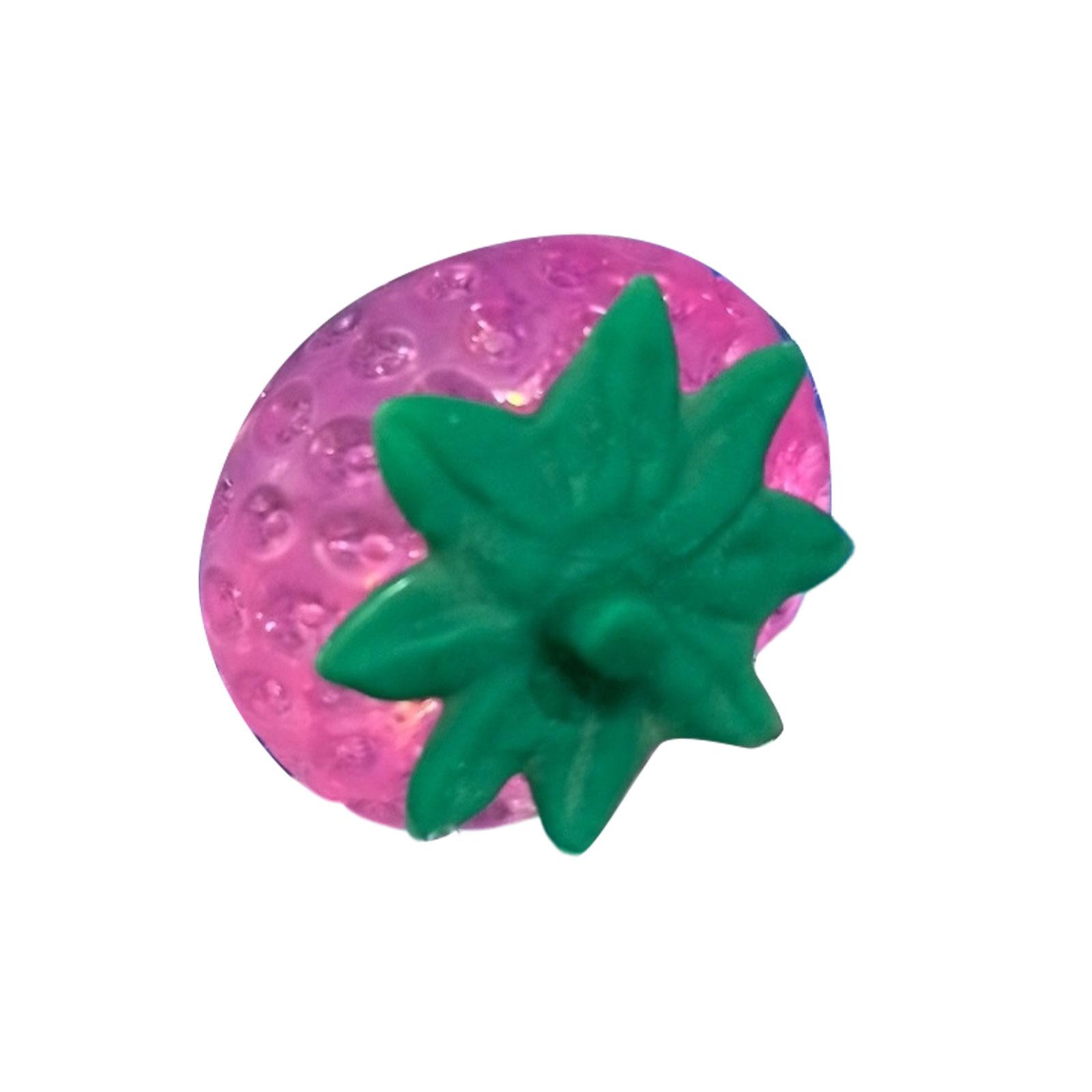 Strawberry Toy - Slow Rising Stress Toy with Glitter, Sensory Shape Ball One Size