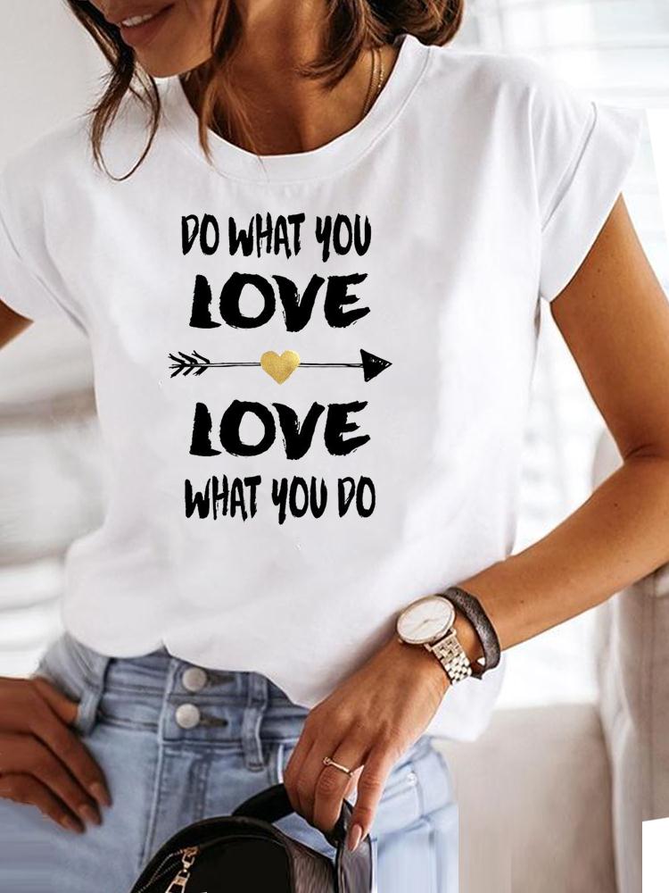 Star Lovely Style Trend Clothing Fashion Tee Women T-shirt Summer Short Sleeve Print Clothes Graphic T Shirt Female Tee Tops