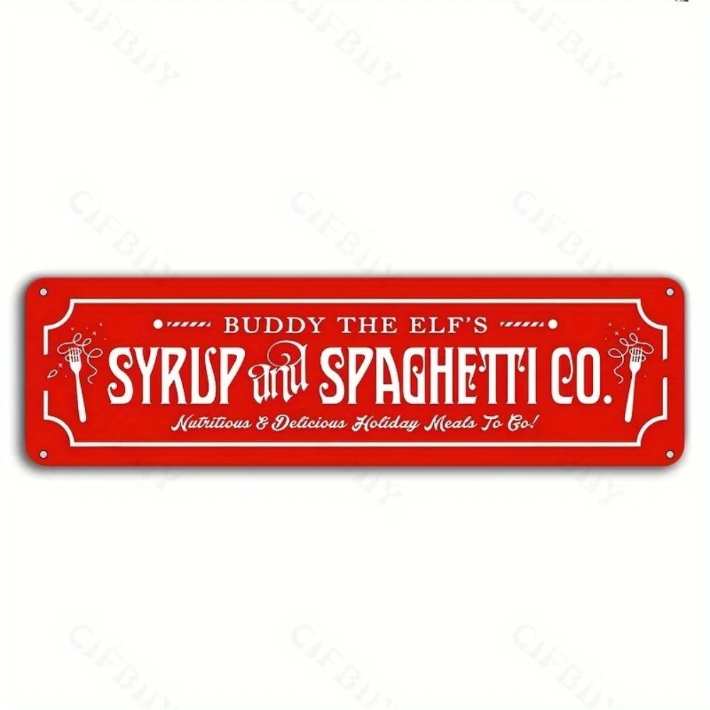 

Aluminum Wall Hanging Sign of 1pc Buddy The Elf Co. Waterproof Metal Decor, Ideal for Home, and Holiday-Themed Business Spaces. L белый