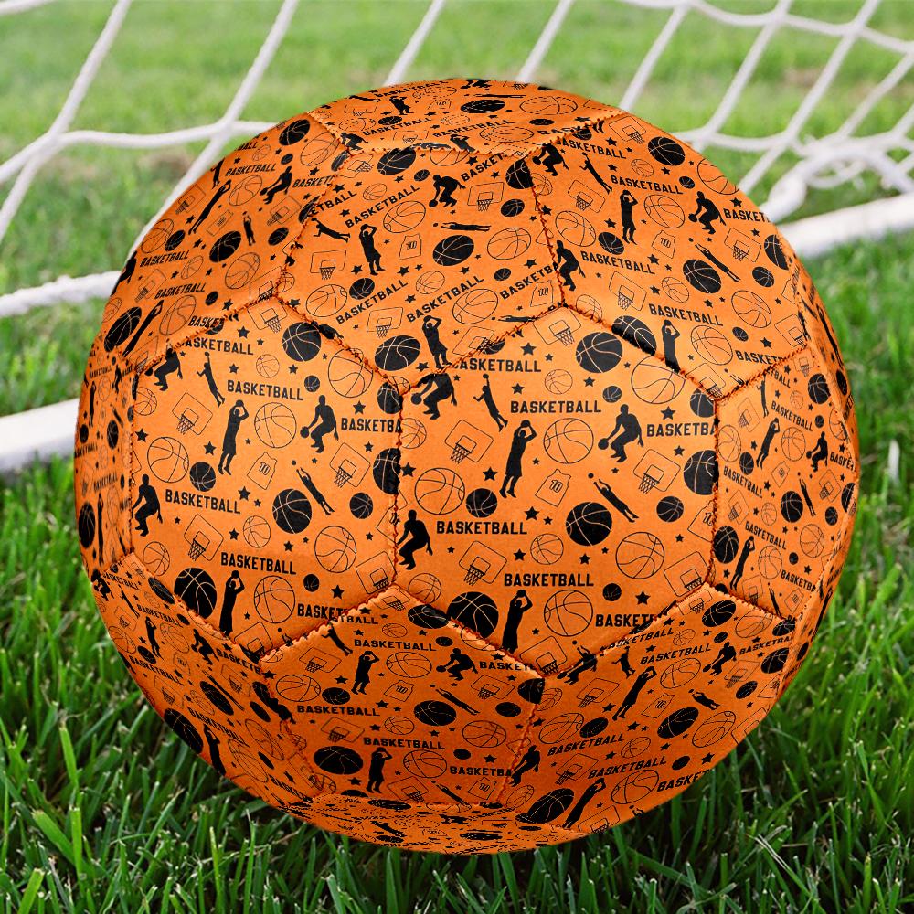 basketball Theme Size 5 Soccer Ball, Suitable for Both Indoor and Outdoor Matches, a Gift Suitable for Everyone.