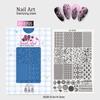 Professional Nail Stamping Plates Floral French Tip Art Templates Stainless Steel For DIY Home Manicure Reusable Tool