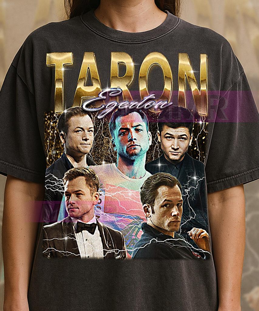 Taron Egerton Bootleg Shirt, Vintage Actor Star Celebrity Performer Tee, 90s Retro Throwback T-shirt, Taron Egerton Sweater