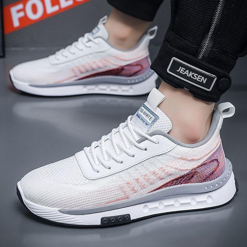 Man Shoe Lightweight Casual Shoes for Men Tennis Summer Mesh Sneakers Black Comfortable Size 44 Elegant Footwear Offer Walking