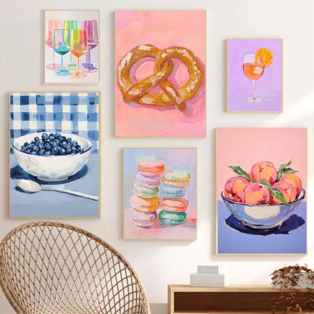 Colorful Summer Popsicle Poster Still Life Dining Room Breakfast Food Prints Canvas Painting Wall Art Picture Home Kitchen Decor