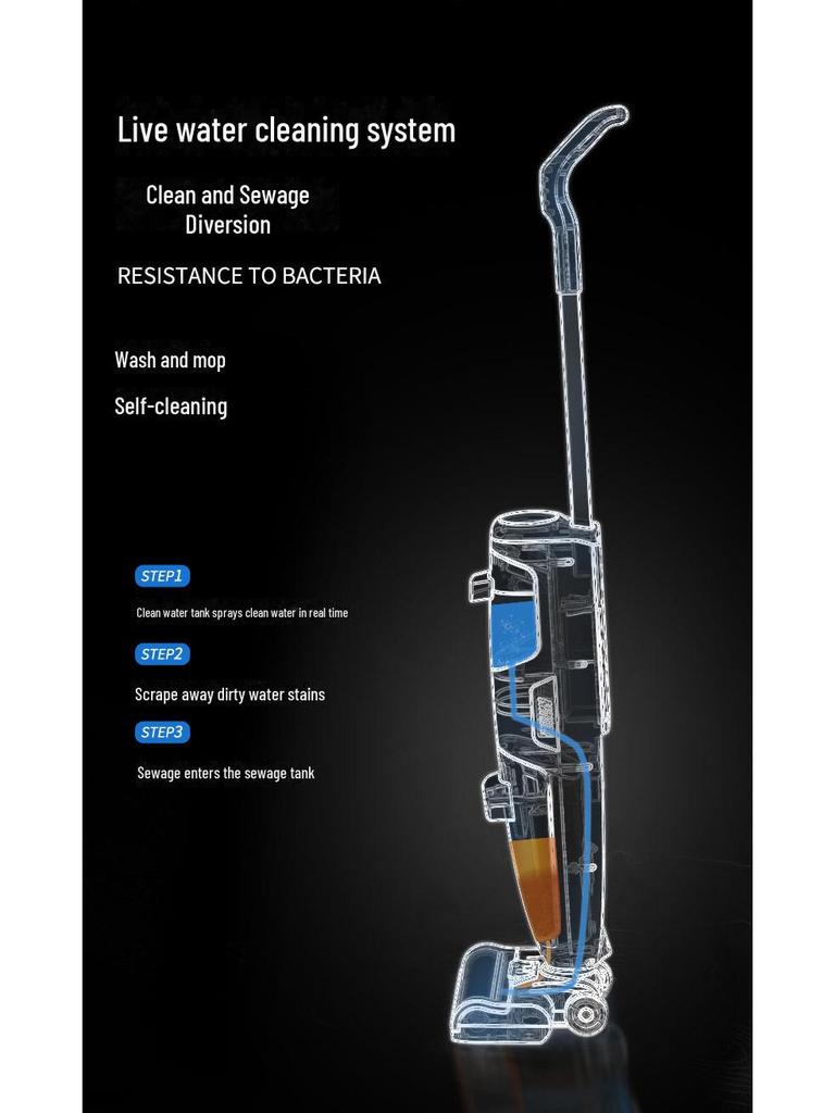 Wireless Automatic Floor Scrubber Vacuum Cleaner