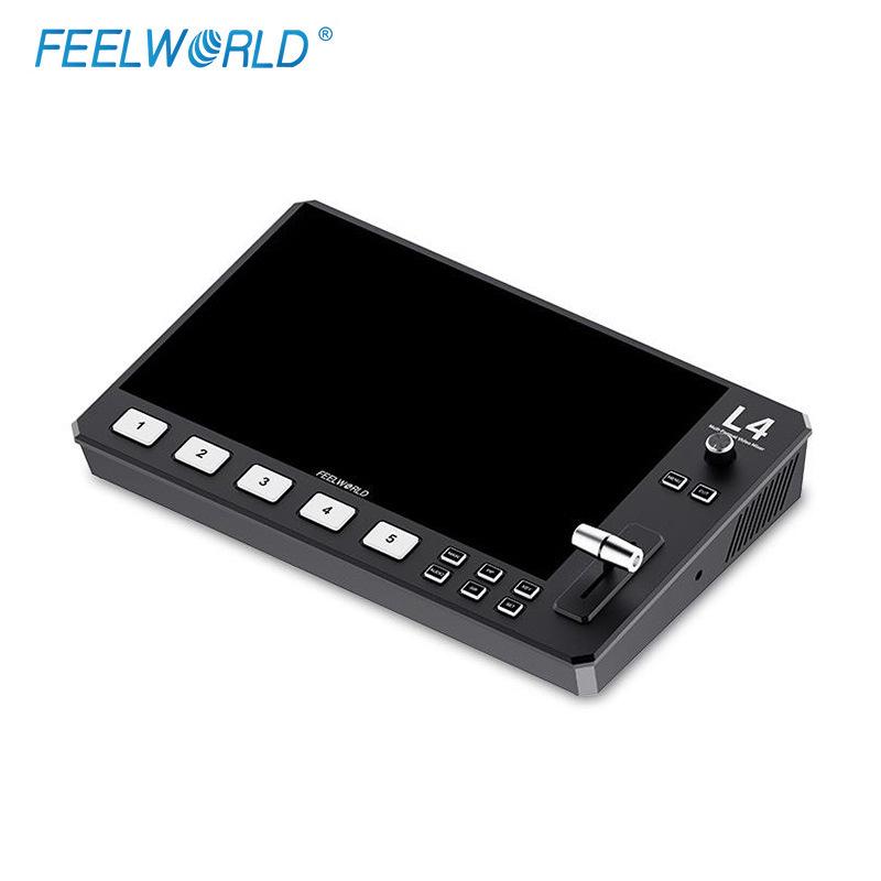FEELWORLD L4 8" Switcher with 10.1" Touchscreen, HDMI & SDI for Multi-Camera Live Streaming