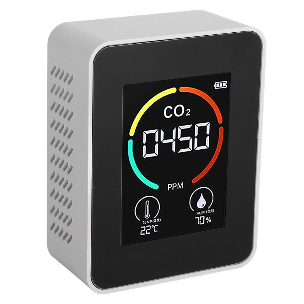 Air Quality Detector 3 In 1 Portable Large Color Display Accurate CO2 Temperature Humidity Tester