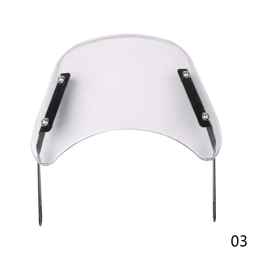 Motorcycle Universal Black Windshield Wind Deflector Windscreen Fairing For Harley Honda Yamaha Kawasaki Suzuki Cafe Racer