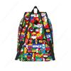 Countryball Cartoon Backpack School Bookbag Countries Earth Canvas Daypack Preschool Kindergarten Bag
