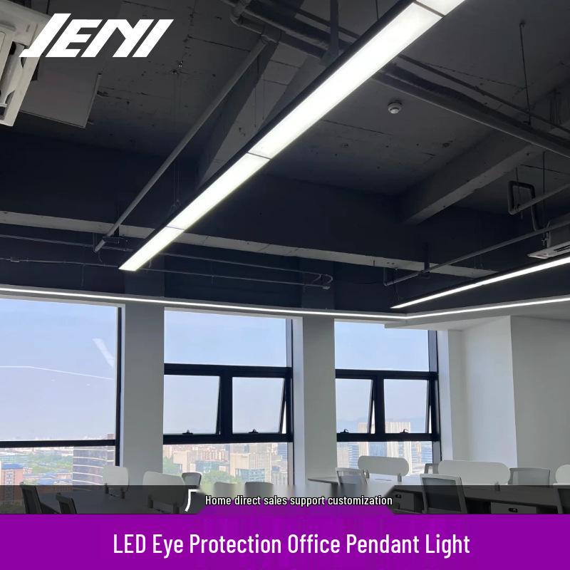 LED Square Tube Pendant Light for Office, Supermarket, Barber Shop