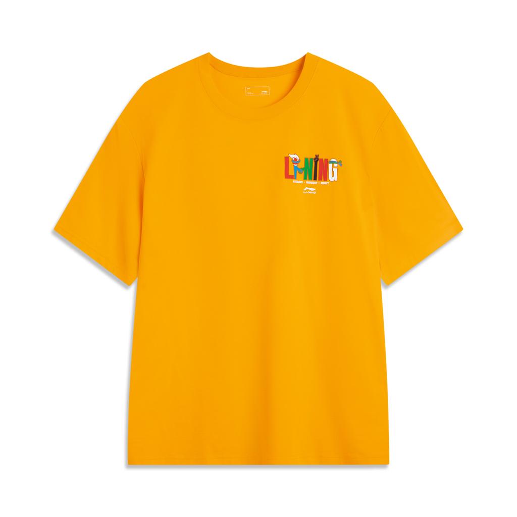 Li Ning Sports Life Collection T Shirt Unisex Yellow AHSVE83-4