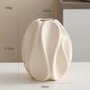 Matte White Fashion Plain Fired Irregular Wrinkled Vase Abstract Crafts Ceramic Flowerpot Desktop Decoration Ceramic Flower Vase
