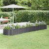 VidaXL Raised Garden Bed Flower Pot Planter Box Raised Bed Patio Terrace Outdoor Galvanized Steel 368x80x36cm 318931