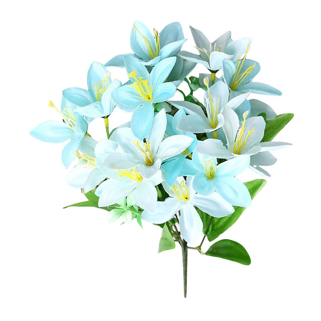1 Bouquet Simulation Lily Flower Photography Props Plastic Artificial Flower Wedding Home Decoration Living Room Desktop Decor