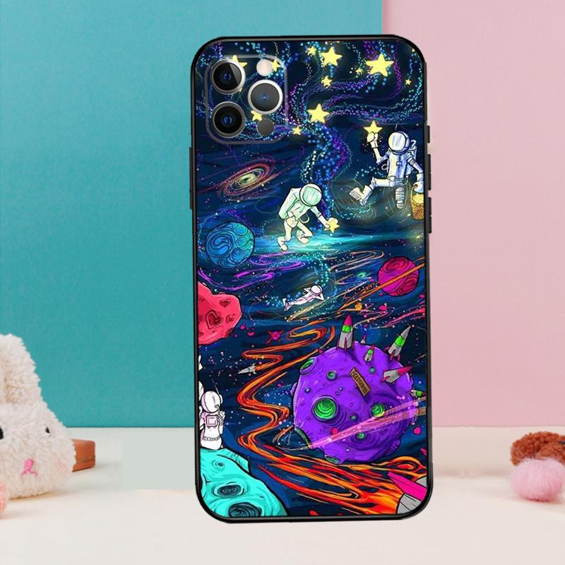 Art Aesthetic Trippy Psychedelic Phone Case For iPhone 17 Air 16 15 14 13 11 12 Pro Max 12 13 mini 15 16 Plus 16e Cover Coque