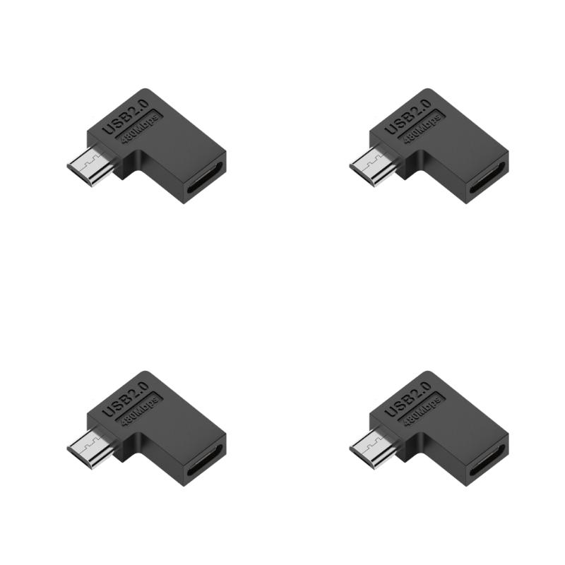 USB C Female To USB Male 90 Degree Angled Adapter Fast Charging 2A Fast Speed Data Transfer 480Mbps Small Design