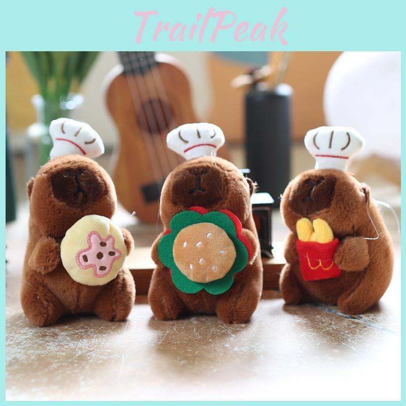 Toy Plush Kapibara Keychain Bag Decor Pp Cotton Stuffed For Kids Gift Decor