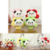 Entzückendes Buntes Panda Plüsch Schlüsselanhänger Accessoire Mit Niedlichem Blumendesign Für Taschen
