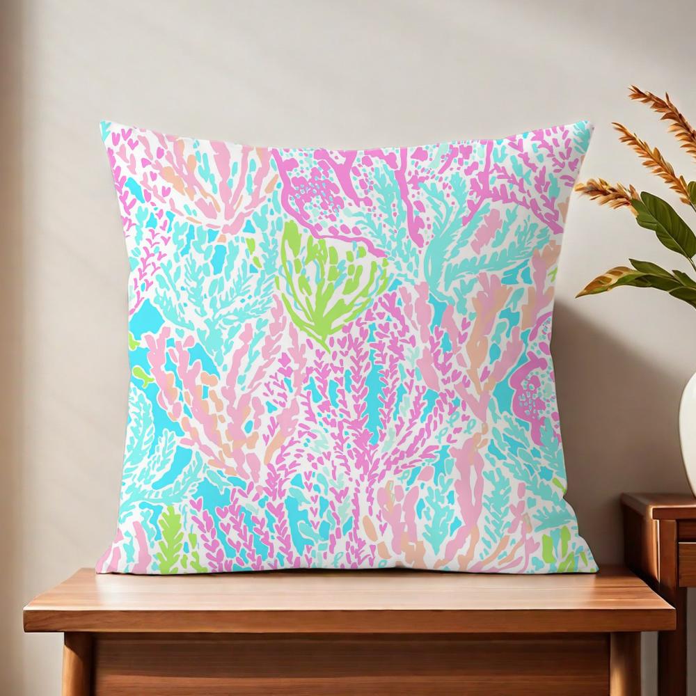LLilly Lurxury PPulitzer Cushion Cover For Pillow Printing Sofa Decoration Home Car Room Coffee Shop Office Nordic Simplicity