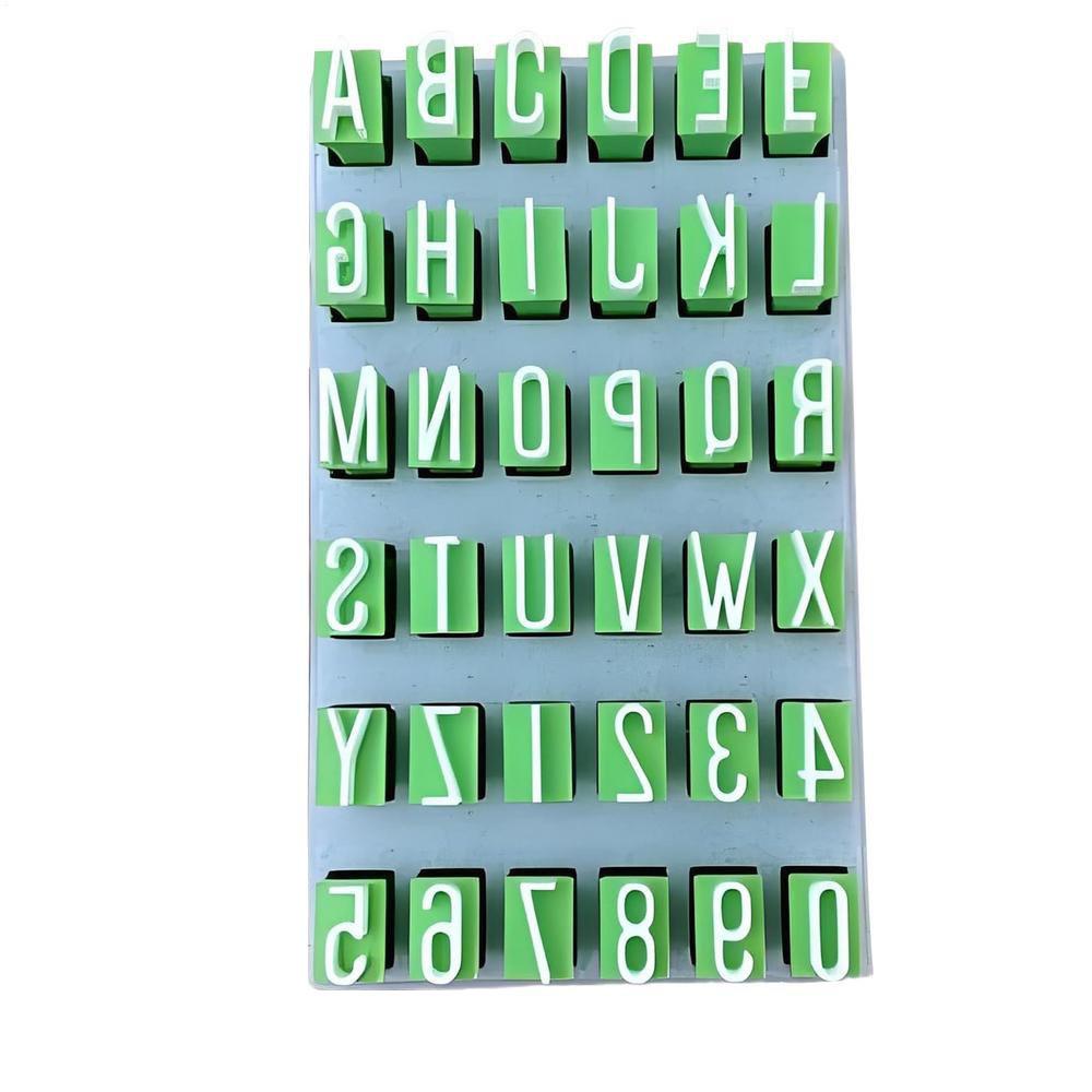 Embossing Alphabet Clay Seal Uppercase Letter Plastic Alphabet Stamps  Craft Supplies