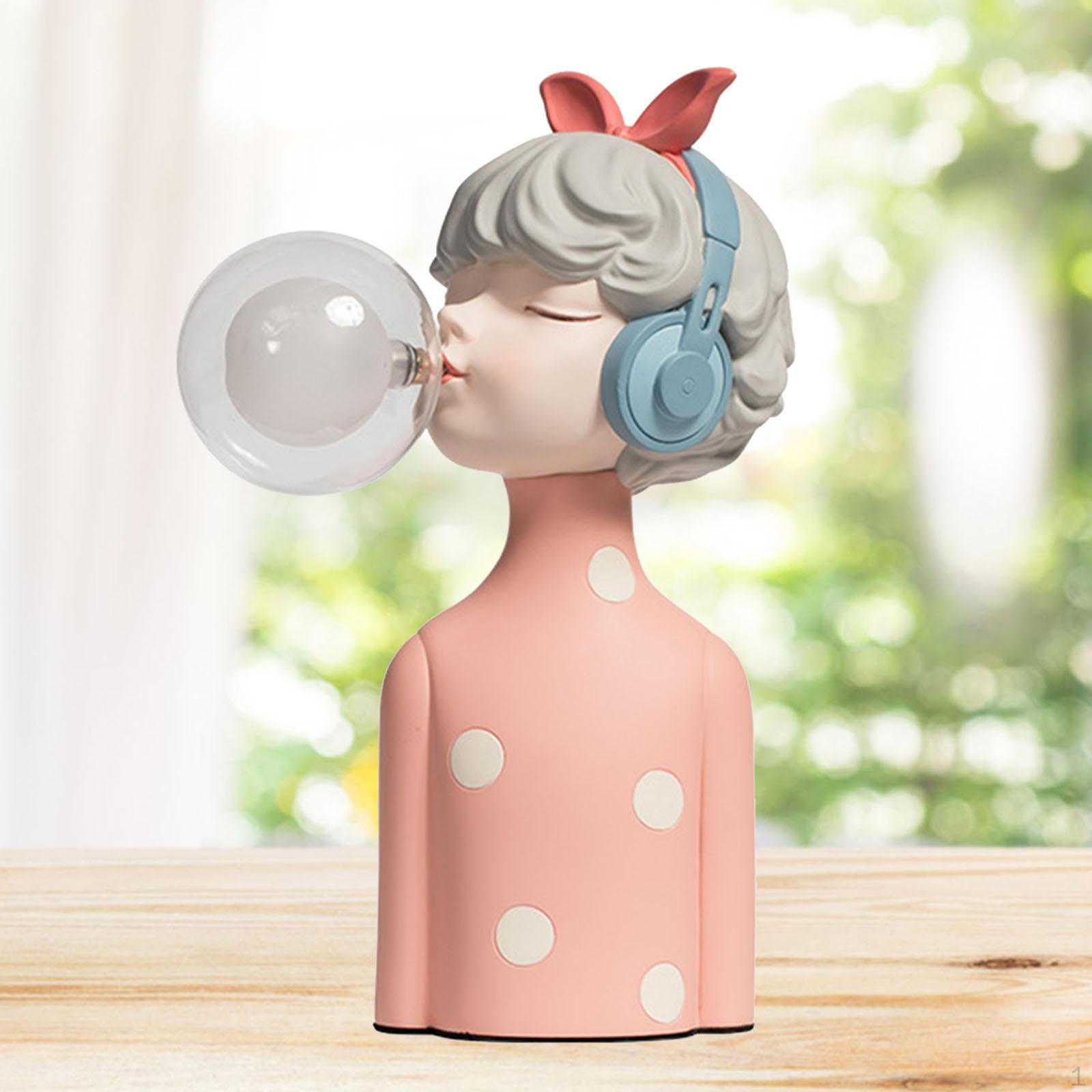 

Ночной светильник Bubble Girl для настольного использования, уникальное украшение стола для гостиной 12x20x30cm_with headphone