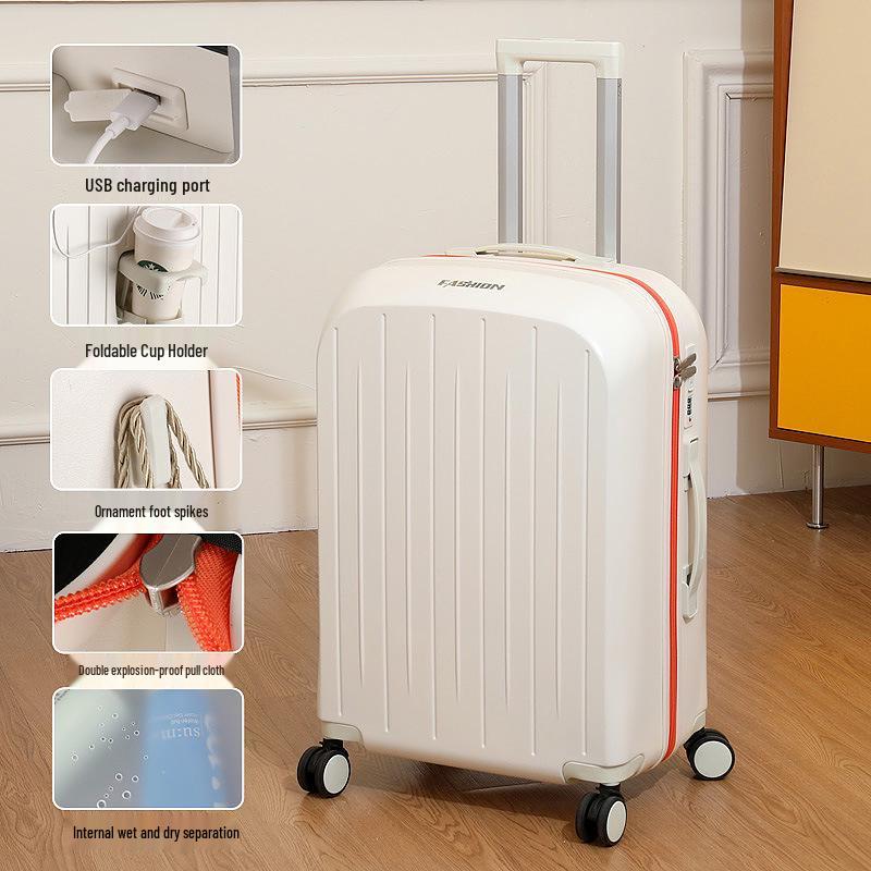 2025 Model Sturdy Trolley Case - Large Capacity with Combo Lock for Men, Women, and Students