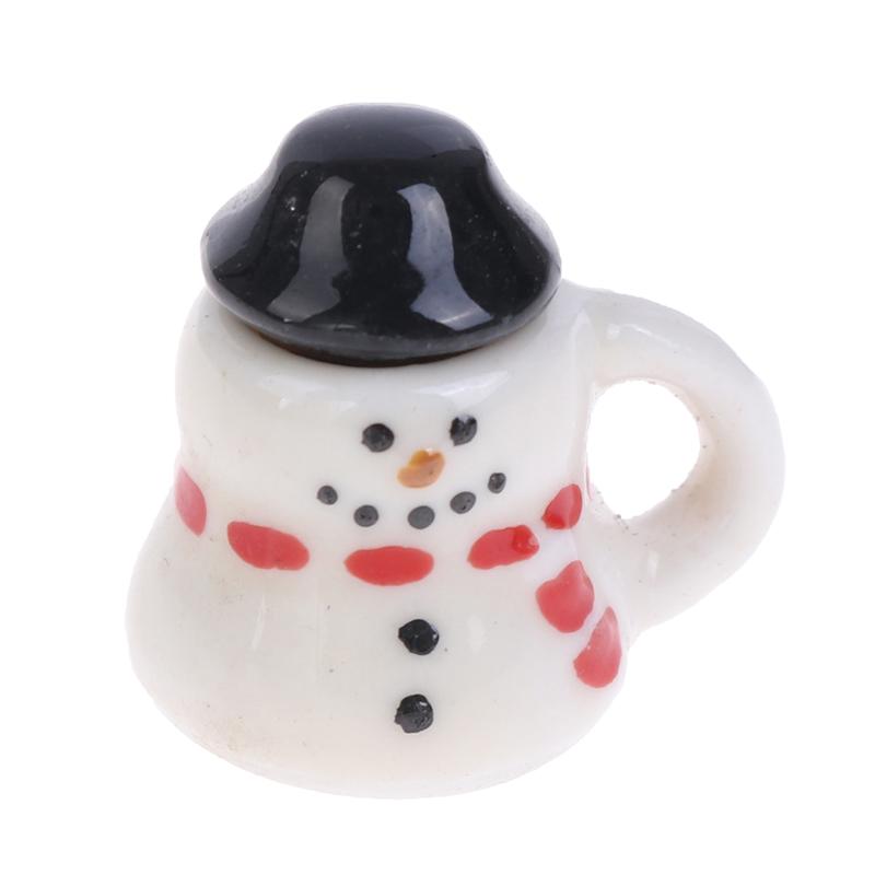 1:12 Dollhouse Miniature Christmas Winter Ceramics Cups & Pot Set Doll Coffee Tea Cup