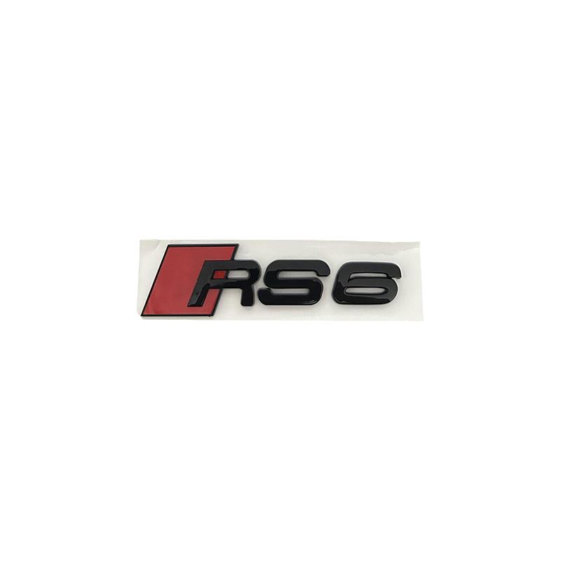 hot Sport Car 4Ring Logo Sticker Car Hood Front Bonnet Grill Rear Trunk Decal Auto Accessories For RS6 2016 2017 2018 2019 2020