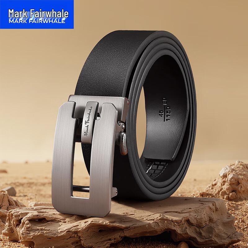 

Mark Fairwhale Men s Automatic Buckle Genuine Leather Belt 115cm (Adjustable)