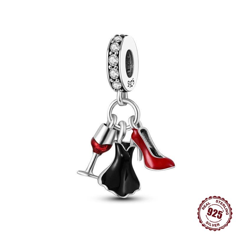 Stil Kupfer Schwarz Serie Charms Weihnachtsgeschenke Perlen Passen Feine Original Armbänder Charms Feiner Mädchenschmuck