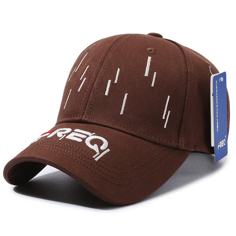 Versatile baseball cap new brim embroidered meteor hat top sun protection casual sunshade fashion cap