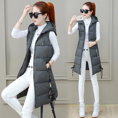 Daunen-Baumwollweste für Damen, Herbst und Winter, neue Kapuzenjacke aus Baumwolle