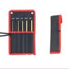 5 Pieces Steel Pin Punch Set with Storage Pouch Flat-Ended