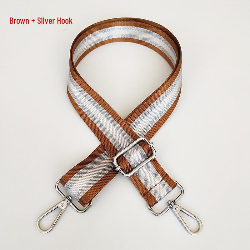 Adjustable 3.8cm Striped Nylon Crossbody Shoulder Strap for Women's Bag Replacement