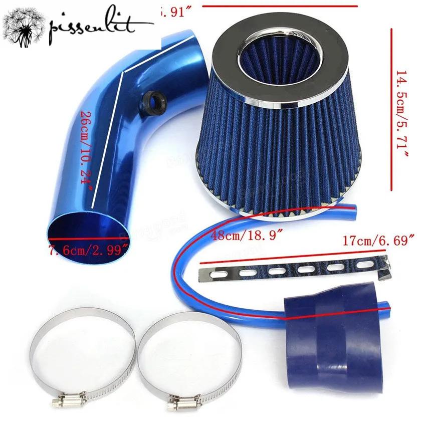 Araba Motoru Emme Borusu Hava Filtresi Mantar Kafa Verimlilik 76Mm Giriş Hava Filtresi 160mm Yüksek Akış Yüksek Soğuk Koni