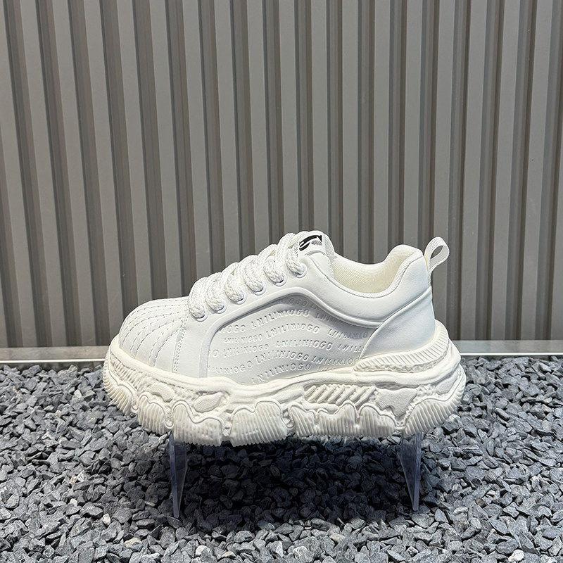 Genuine Shoes Spring New Low-top Dad Shoes Heightening CM Lace-up Casual Shoes