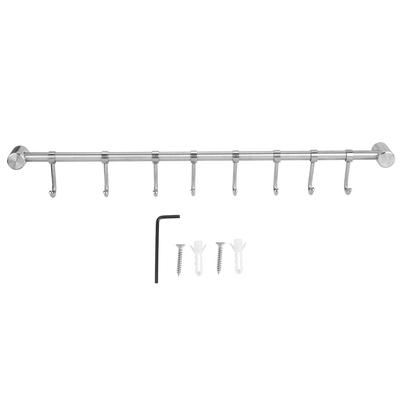 Percha de Pared de Acero Inoxidable Gancho Colgador Abrigo Bata Toalla Sombrero Estante para Ropa para Cocina Baño
