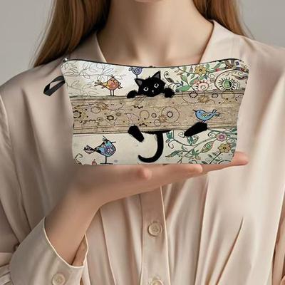 Bolsa de viaje para artículos de tocador, organizador de cosméticos informal, diseño plegable y liviano, cierre de cremallera húmeda, bolsa multiusos para bolígrafos, papelería, maquillaje, Personal