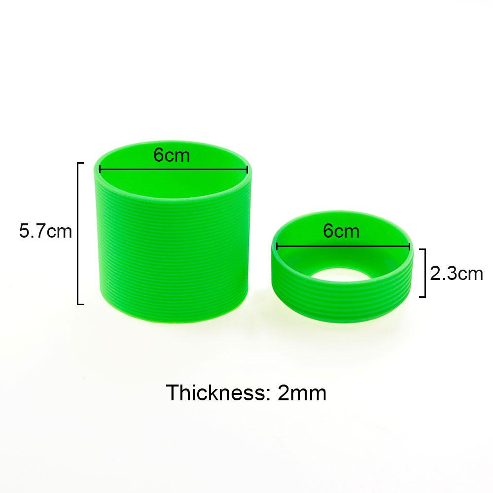 Silicone World 2pcs/set 6.0CM Threaded Silicone Cup Bottom Cover 60MM Heat Insulated Cup Cover Cup Bottom Coaster Cup Sleeve