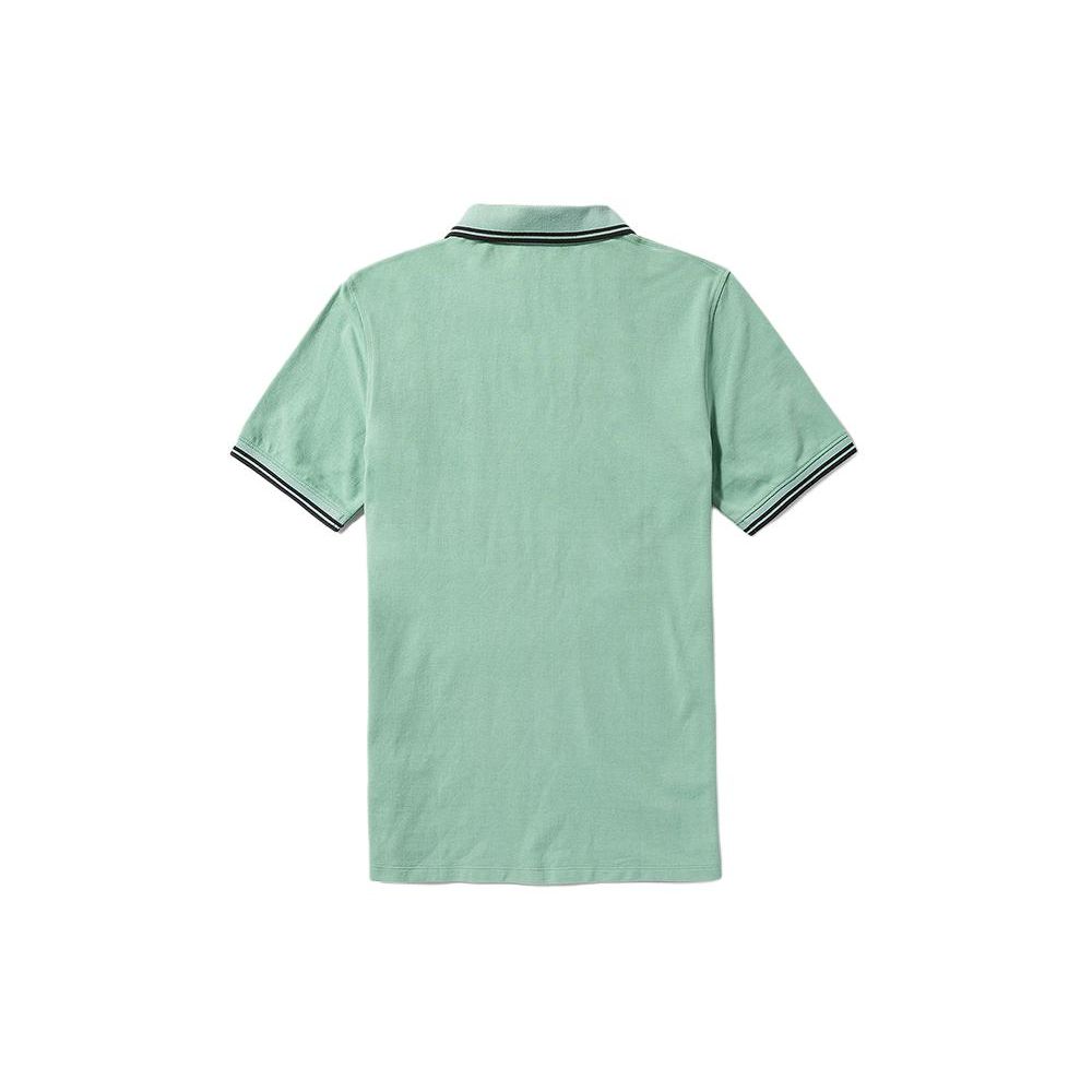 Timberland Color Block Casual Breathable Short Sleeve Polo Shirt Men tops Granite-Green A42A5-EW0