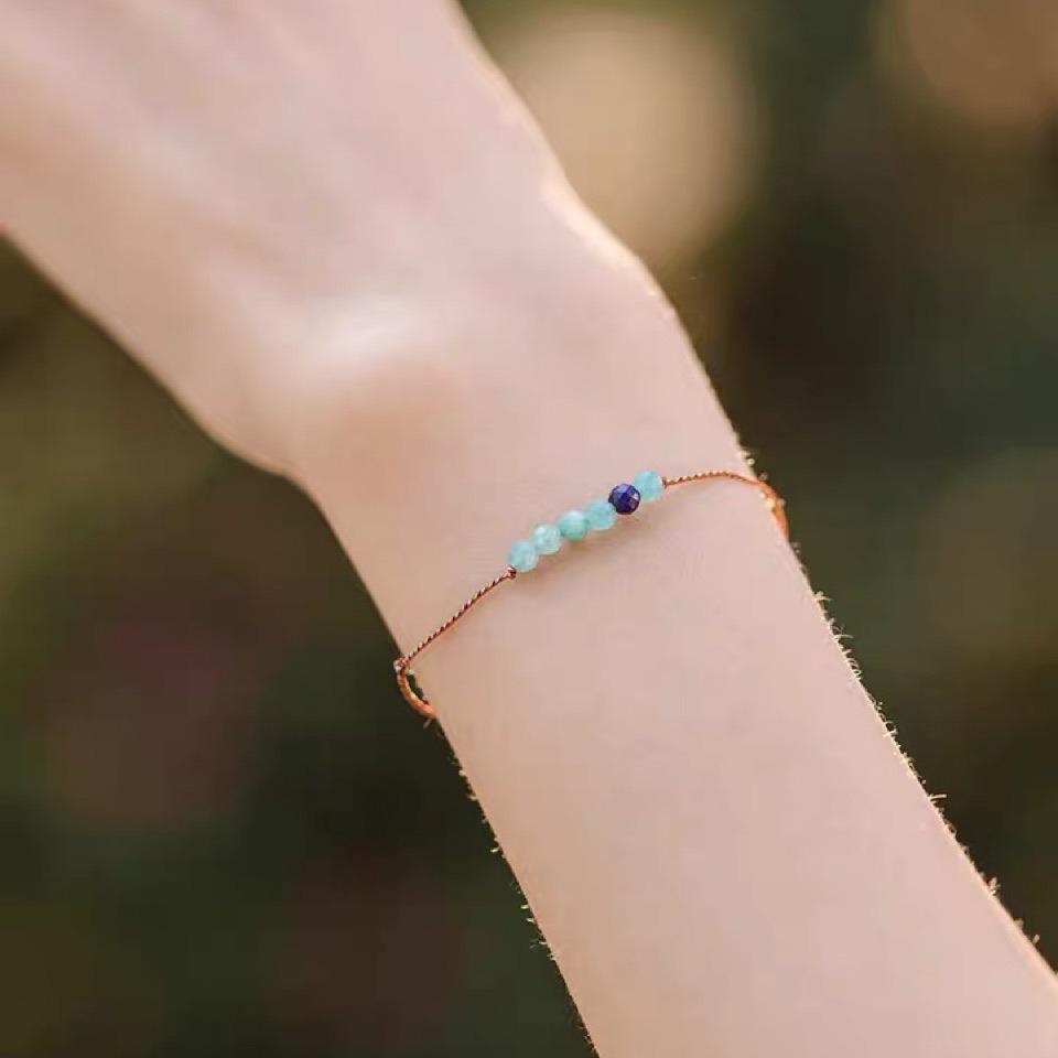 Venus Piatra Soarelui Gresie Aurie Portocalie Mini Brățară de Mână pentru Femei Cadou