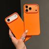 For For Iphone 17 Pro 17 16 15 14 13 12 11 ProMax Mini Plus Non-Slip Bumper Cover Original Liquid Silicone Orange Color Case