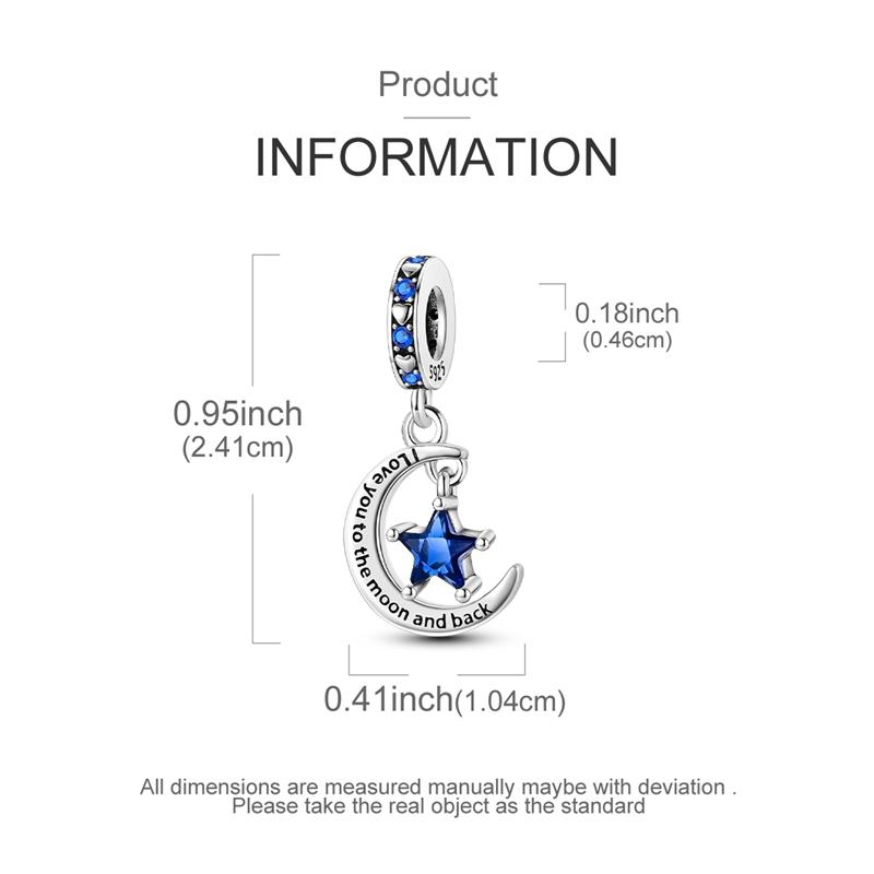 100% Real 925 Silver Charms Bead Luminous Star Moon Sun Dangle Fit Original Bracelet Diy For Woman Jewelry Party