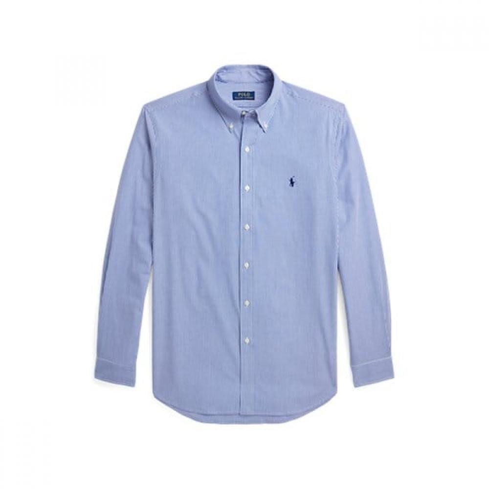 Polo Ralph Lauren Mens Classic Fit Striped Stretch Poplin Shirt  Mnpowov16823580400 