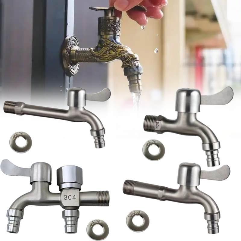 Směšovací vodovodní baterie ze slitiny zinku se dvěma vývody pro domácí koupelnu, prádelnu a balkonové rozvody