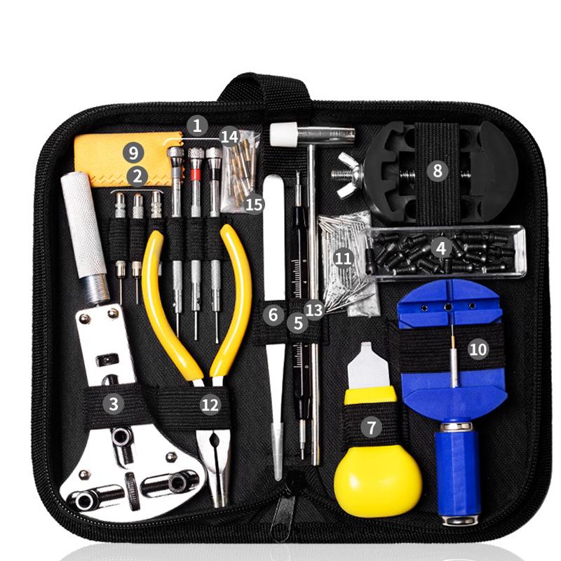 161pcs Watch Battery Change Tool Kit To Open Watches Back Case Opener Opening Watch Repair Tool Professional Watchmaker Kit