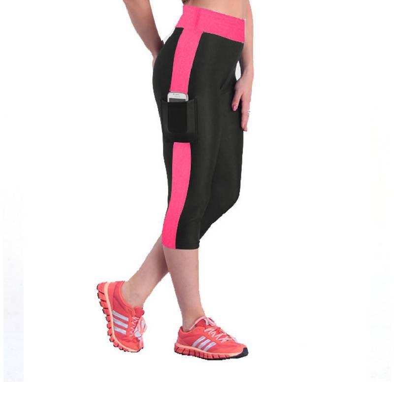 Stylish Women's High Waist Colorblock Yoga Pants With Convenient Side Pockets For Active Lifestyle