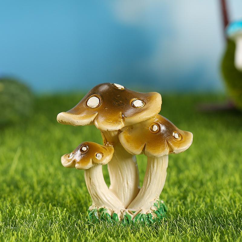 Simulated Mushroom Ornament Cute Mushroom Micro Landscape Decoration Gardening Decoration Resin Craft Bonsai DlY Plant Ornament